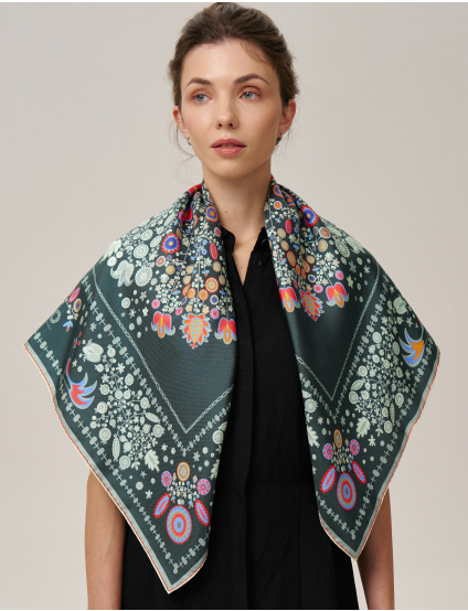 Картинка Шовкова хустина «Слобожанщина. Лісова пісня»